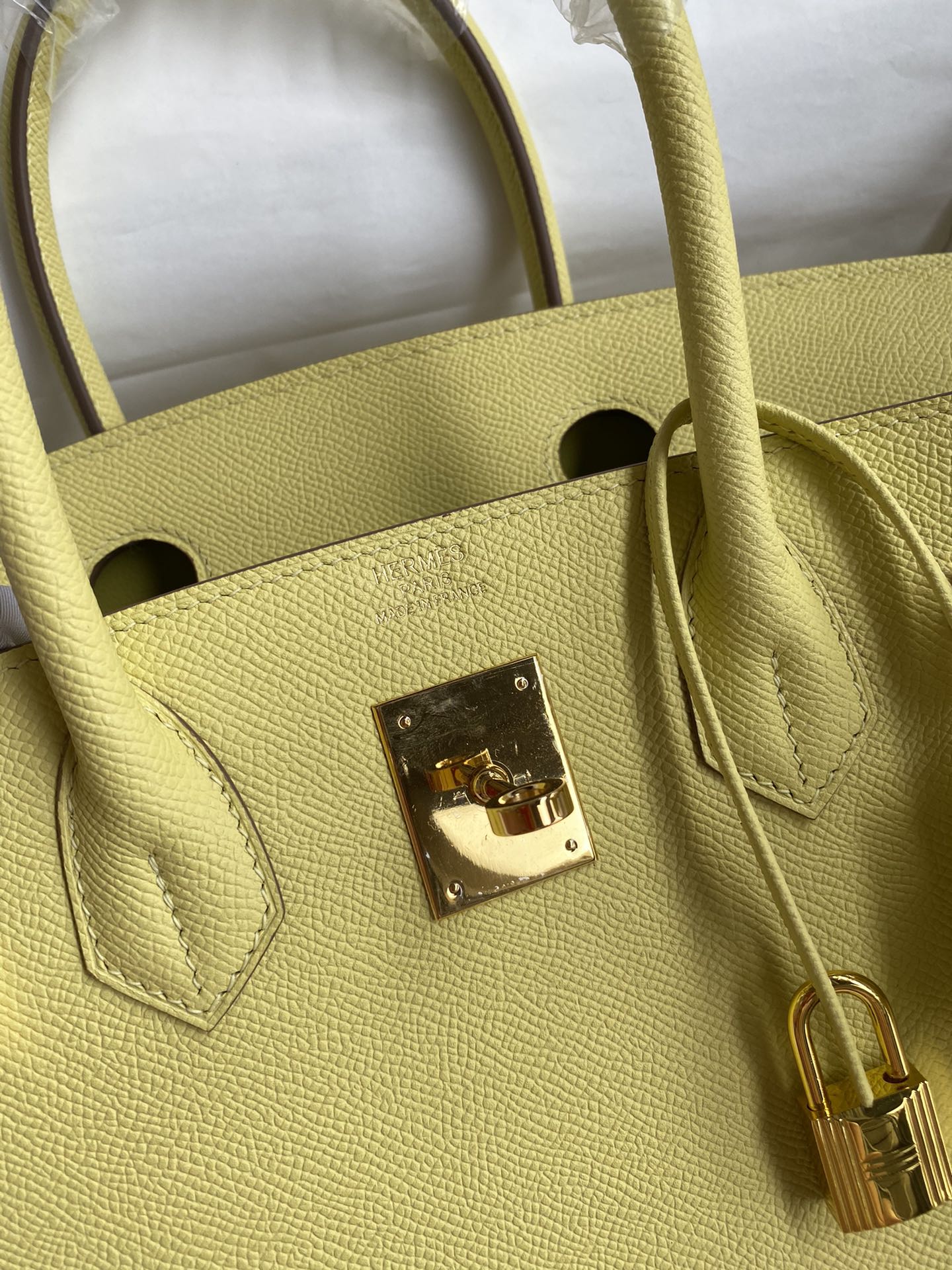 Hermes Birkin 35CM Epsom Leather Handbag Jaune Poussin